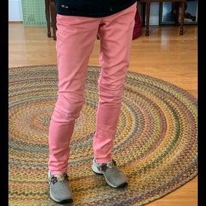Celebrity Pink skinny jeans. Salmon colored hip huggers. Size 0.
